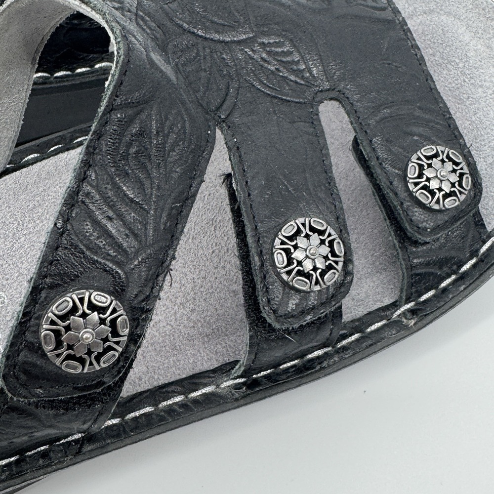 Alegria DIN-511X Black Leather‎ Slide Sandals Women's EU 39 US 9 Comfort Shoes - Picture 6 of 10